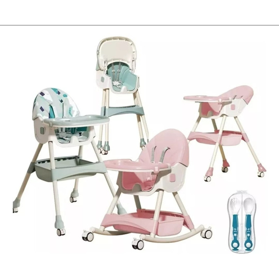 Silla Periquera 5 En 1 Para Comer Bebe Plegable Asiento