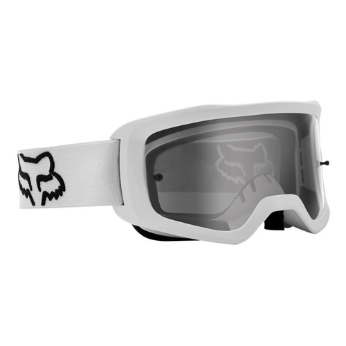 Gafas Fox Main Stray, blancas, lentes transparentes, Mx Cross