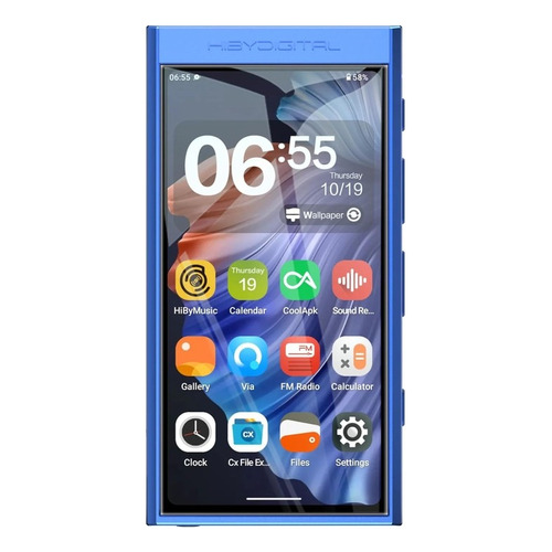 Reproductor De Audio Digital Hi-res Basado Android Hiby M300 Color Azul