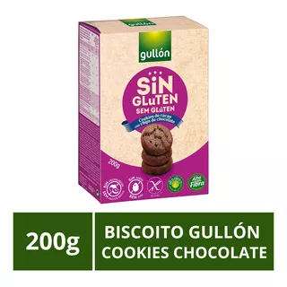 Biscoito Gullón Sem Glúten, Cookie Chocolate, 200g.