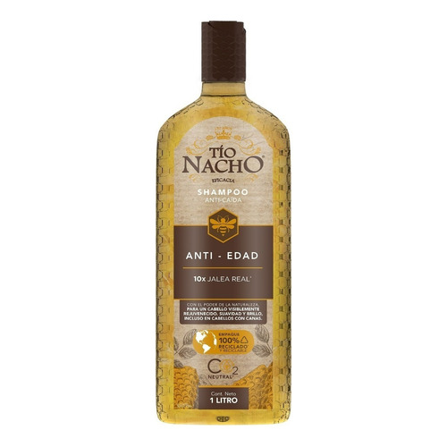 Shampoo Tío Nacho Anti-edad Anti-caída Con Jalea Real 1 L