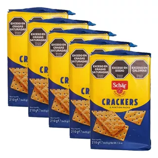 Combo X5 Galletitas Crackers Schar Sin Tacc 210g Alemania