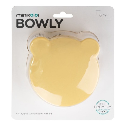 Minikoioi Bowly Mellow Yellow Bowl Con Tapa Silicona Premium