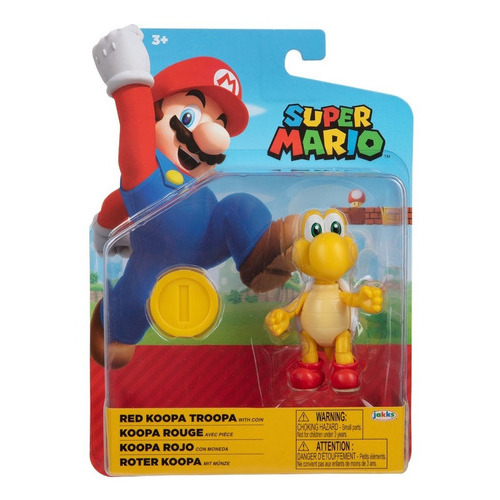Super Mario Bros Figura Modelo Red Koopa Troopa 10 Cm Altura