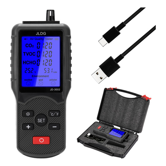 Medidor De Temperatura De Co2, Medidor De Calidad Del Aire,