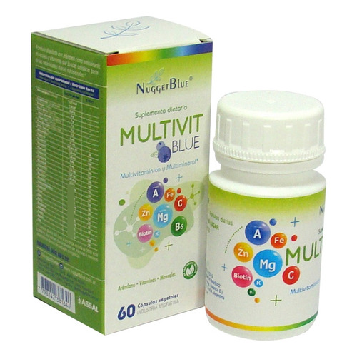 Multivitblue Nuggetblue X60 Cap Multivitaminico Multimineral Sabor Neutro