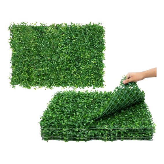 Muro Verde Follaje Artificial Sintético 60x40cm 5 Pz