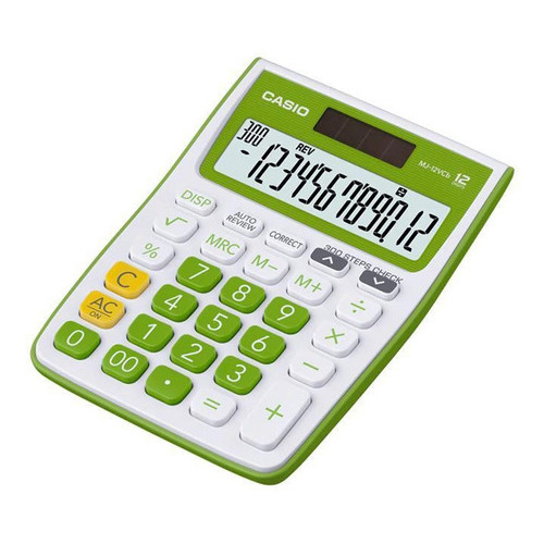 Mj-12vcb-gn - Calculadora Casio 12 Digitos De Color Color Verde/blanco