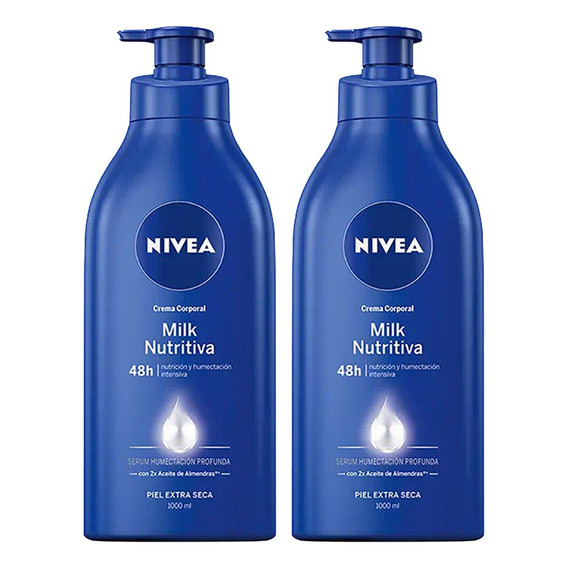 Nivea Crema Corporal Body Milk 1000ml X 2