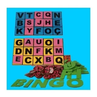 Jogo Para Crianças Bingo De Letras Em Madeira - Carimbras