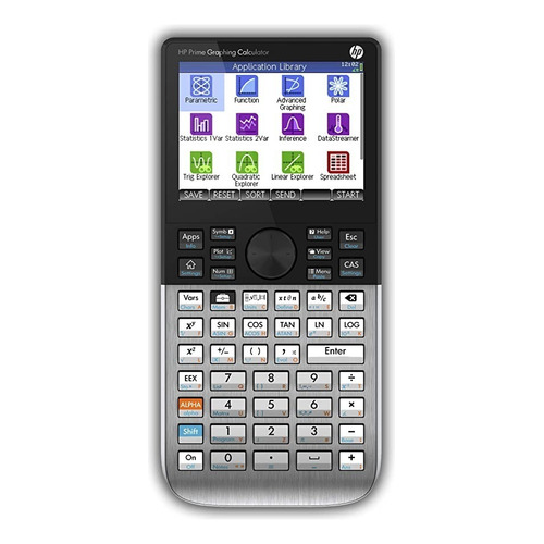 Calculadora gráfica con pantalla táctil digital recargable HP Prime, color negro