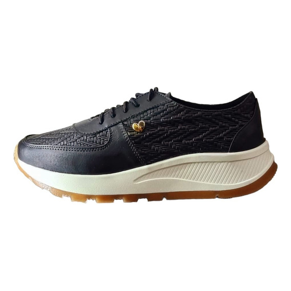 Tenis Mujer Casual Miel Marrón Negro Dama Colección Mamás 