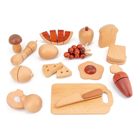 Juguete De Madera - Utensilios Cocina  30 Piezas Montessori