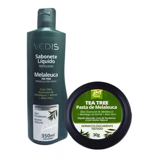 Kit Vedis Sabonete 350ml + Pasta Melaleuca 30g