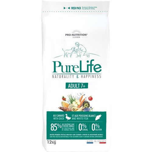 Pure Life Flatazor Canino Adulto 7+ Saco 12 Kg