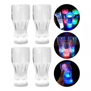 30 Vasos Luminoso Vaso Con Luz Iluminado Fiesta  Antro D79