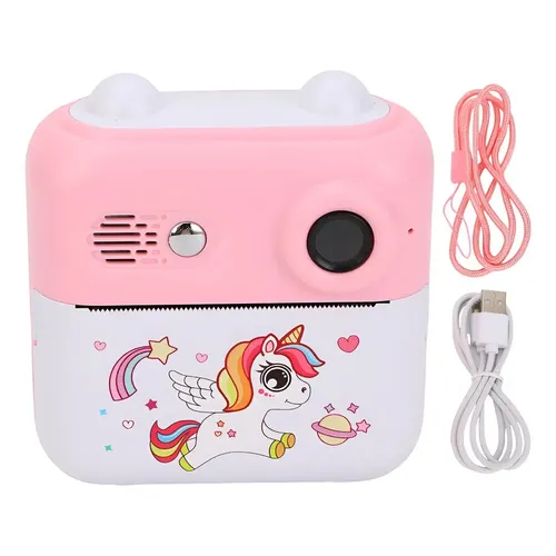 Cámara Instantánea Infantil Con Impresión Térmica, Pantalla De 2,4", 1080p, Tarjeta De 32 GB Y 3 Rollos De Papel, Regalo Para Niños De 3 A 12 Años