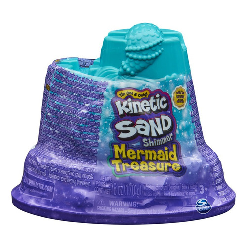 Kinetic Sand Contenedor De Sirena De Arena Mágica 170g Color Multicolor