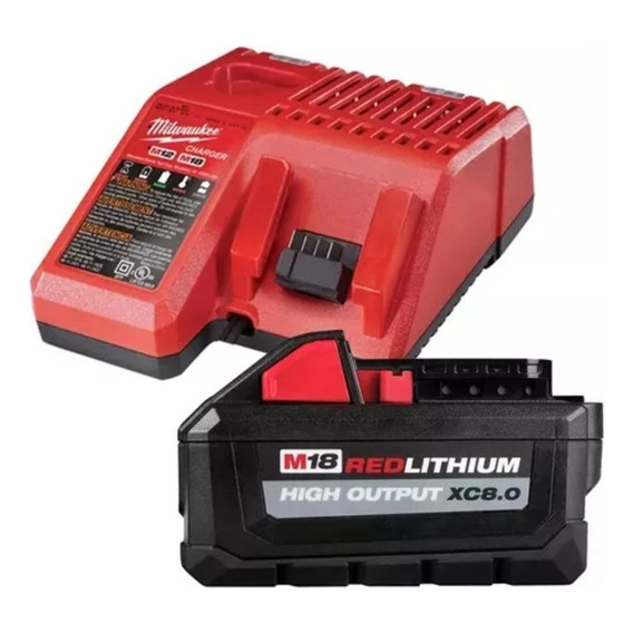 Cargador Rápido 18v + 1 Batería 18v 8.0ah Milwaukee 4840-59a