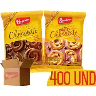 Biscoito Sache Amanteigados Chocolate + Gotas Bauducco 400 U