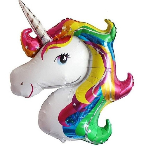 Globo Metalizado Unicornio Gigante 1 Metro Fiesta Cotillon