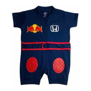 Macacão De Bebê Curto Mesversario Red Bull Formula 1