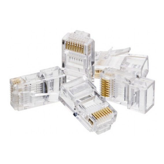 Conectores Rj45 Categoría 6 Plásticos Bolsa X 100 Unidades