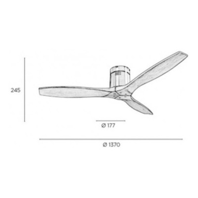Ventilador Stem Madera Clara Control Remoto Grok 