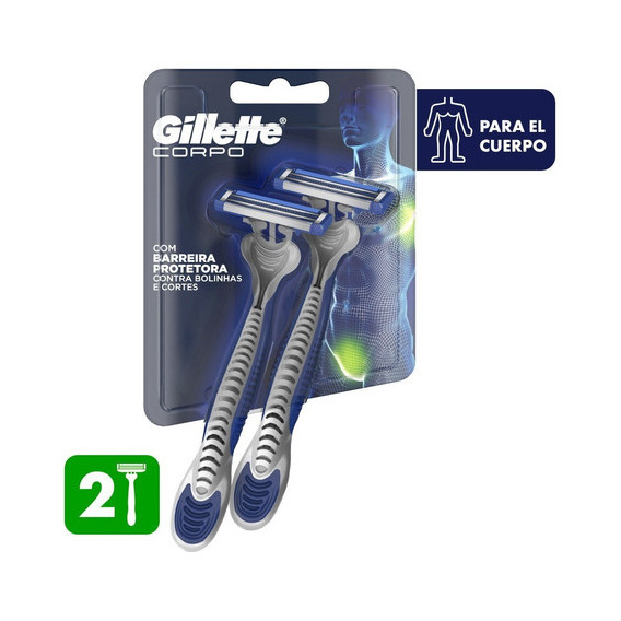 Gillette Cuerpo Afeitadoras Desechables 2 Unidades