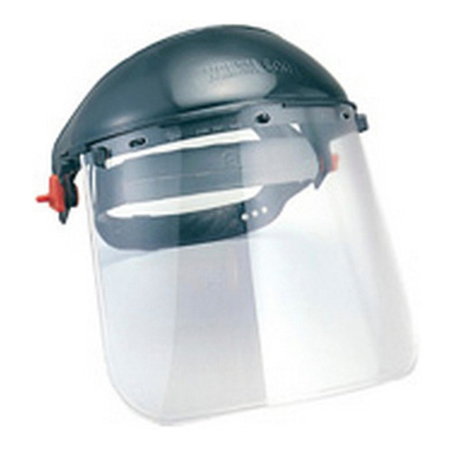 Protector Facial Transparente C/matraca 3-pf-500 Infra 8257 Color Negro y transparente