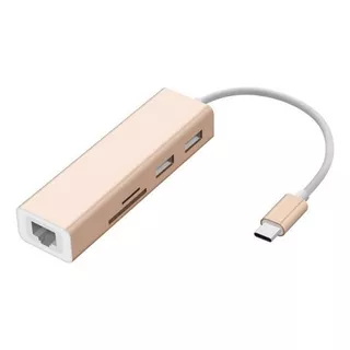 Adaptador Usb Tipo C / Thunderbolt 3.0 Para Rj45 Usb Sd