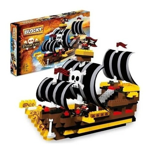 Blocky Barco Pirata Con 290 Piezas 2 Muñecos Piratas