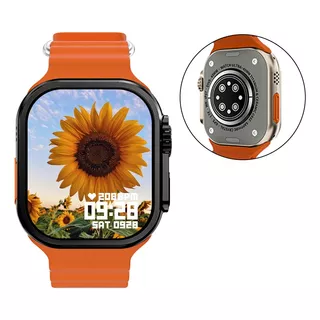 Reloj Inteligente S8 Ultra Max D/49mm 2.08 Nfc Carga Inalám. Color De La Correa Naranja Color Del Bisel Negro