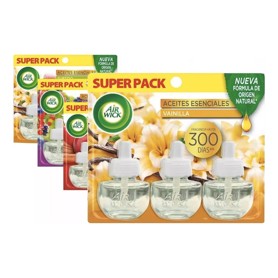 Air Wick Pack 3 Repuesto Electrico 21 Ml - Variedades