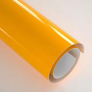 Vinilo De Corte Adhesivo Permanente 30x30cm Hojas Disershop Color Naranja
