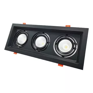 Led Spot Evidence Trio Preto Fosco Luz Quente, Neutra E Fria