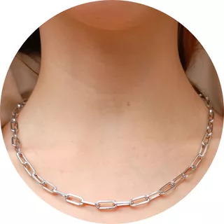 Choker Cartier Corrente Alongado Feminino Elo 5mm Elegante