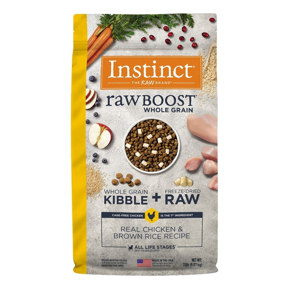 Instinct Raw Boost Perro Cachorro Pollo Y Arroz 9 Kg