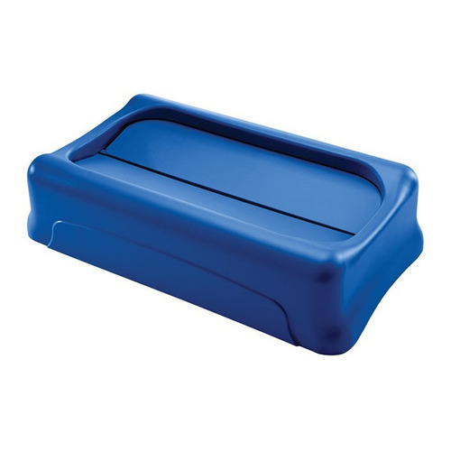 Tapa Abatible Slim Jim Rubbermaid Intocable Para Contenedor Color Azul