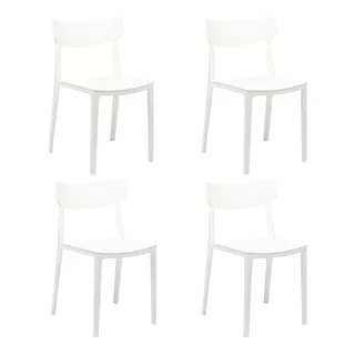 Silla Comedor Cocina Pack X 4 Plástica Apilable Modelo Rio 