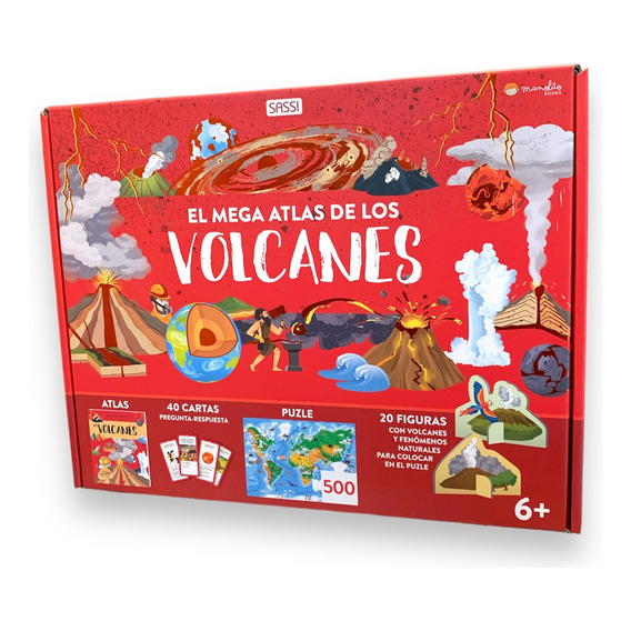 El Mega Atlas De Los Volcanes Puzzle 500 P. + Libro + Cartas