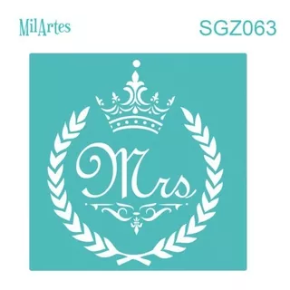 Mil Artes - Stencil Mrs 30 X 30cm - Sgz63
