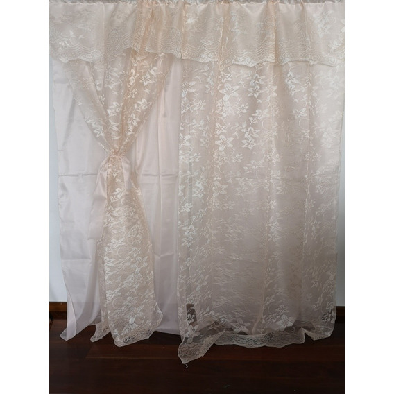 Cortinas Encaje Doble Hoja 2m Alto X2.50m Ancho Envio Gratis