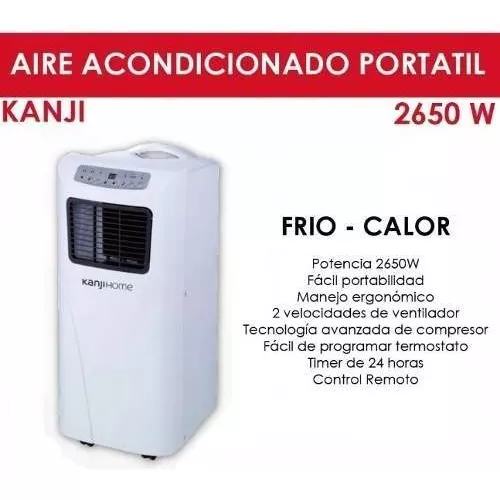 Aire Acondicionado Portátil Frio/calor 2650w Kanji A2650fcbc