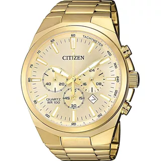 Relógio Citizen Cronógrafo Masculino An8172-53p / Tz31105g Cor Da Correia Dourado Cor Do Bisel Dourado Cor Do Fundo Dourado