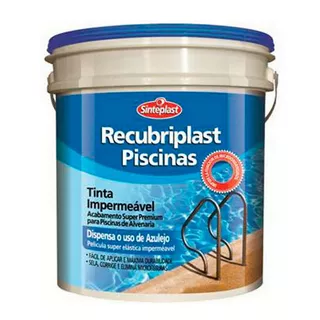 Tinta Para Piscina Azul Impermeabilizante 3,6l Recubriplast