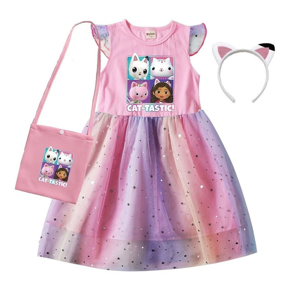 Disfraz De Gabbys Dollhouse Para Niñas Vestidos Princesa Fiesta Bodas Y Cumpleaños Halloween