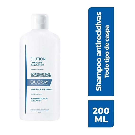 Ducray Elution Shampoo Para Control De Caspa 200ml