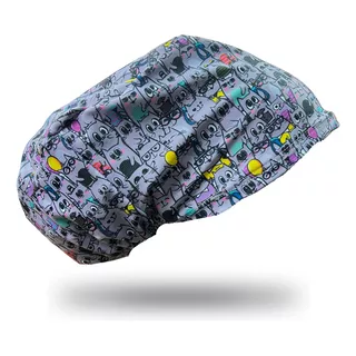 Gorro Clínico Lycra Mujer Gatos Caras