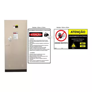 Adesivo Nr10 Nr12 Advertência Procedimento Painel 380/24v